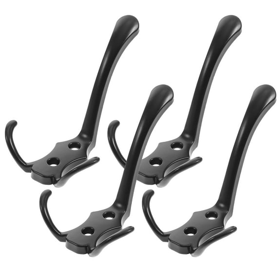 OFFIGAM 4Pcs Metal Wall Hooks for Home Hanging Coat Towel Hat with Zinc Alloy and Screws