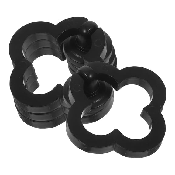 OFFIGAM 4-Pack Modern Black Flower Cabinet Knobs, Zinc Alloy Decorative Drawer Pulls for Furniture and Cabinets