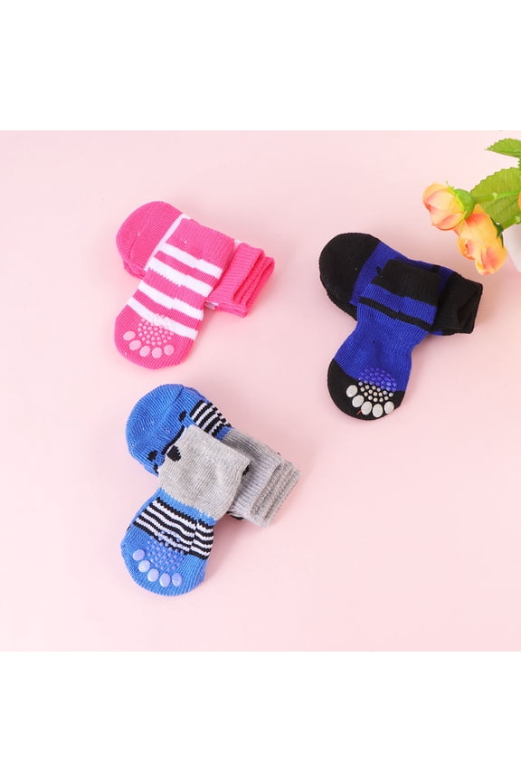 Pet Ankle Socks 4-Pack Soft Knit for Paw and Comfort, and Breathable