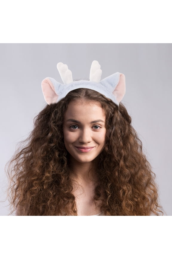 Cute Reindeer Antler Headbands 4-Pack Assorted Colors for Cosplay, Spa, Holiday Parties and Festive Fun