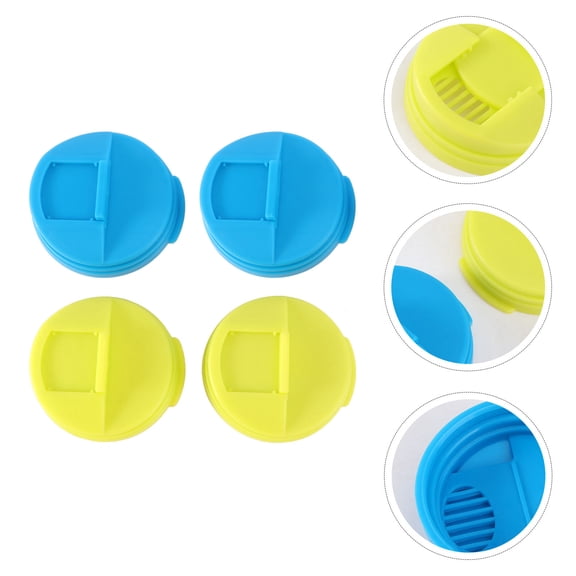 OFFIGAM 4Pcs Portable Beverage Can End Seal Cap Tasteless Safety Healthy PP Material Assorted Color