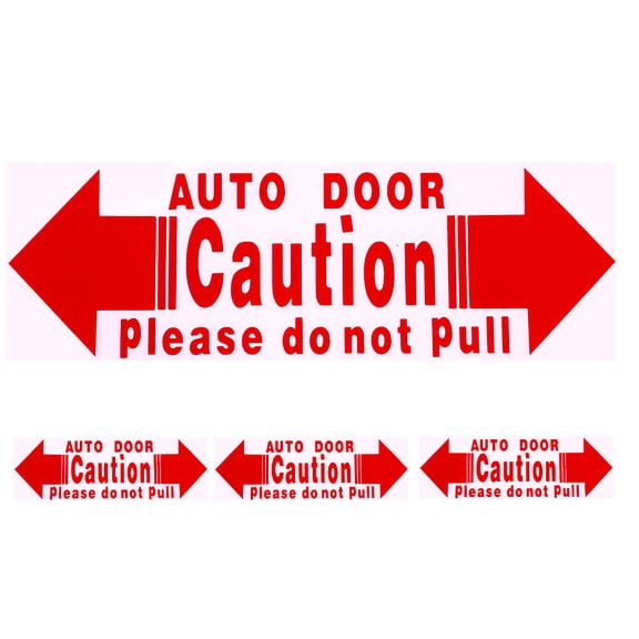 OFFIGAM 4Pcs Red Car Door Stickers PVC Material Warning Signs for Vehicle Door Handle Protection