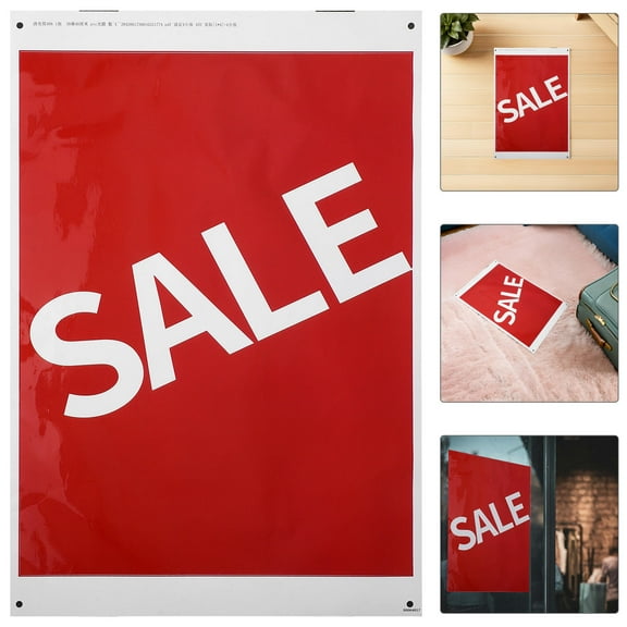 OFFIGAM Red Retail Store Sale Stickers Self Adhesive Easy Removal 4Pcs