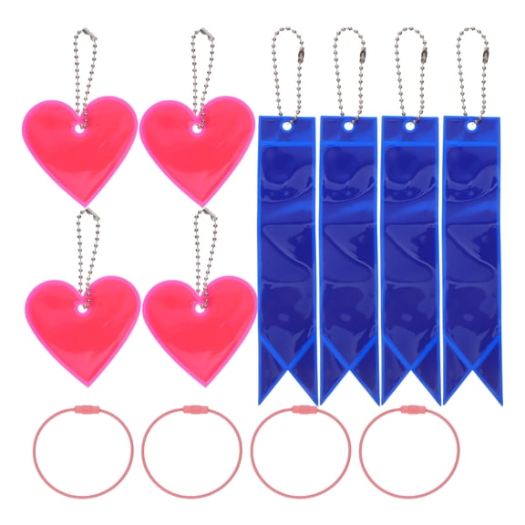 OFFIGAM 4-Piece Reflective Safety Cycling Pendant Set, Multi-Color PVC Bike Accessories for Enhanced Night Visibility
