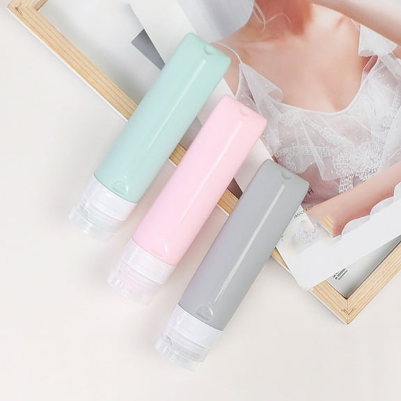 OFFIGAM 4Pcs Small Liquid Containers in Lake Blue for Travel Packaging Bag