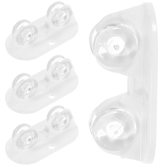 OFFIGAM 4Pcs Small White ABS Adhesive Casters Wheels for Furniture Legs and Home Use