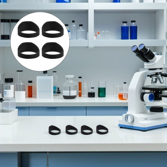 OFFIGAM 4-Pack Black Rubber Eyepiece Covers for Binoculars, Soft Material, Easy to Clean and Maintain