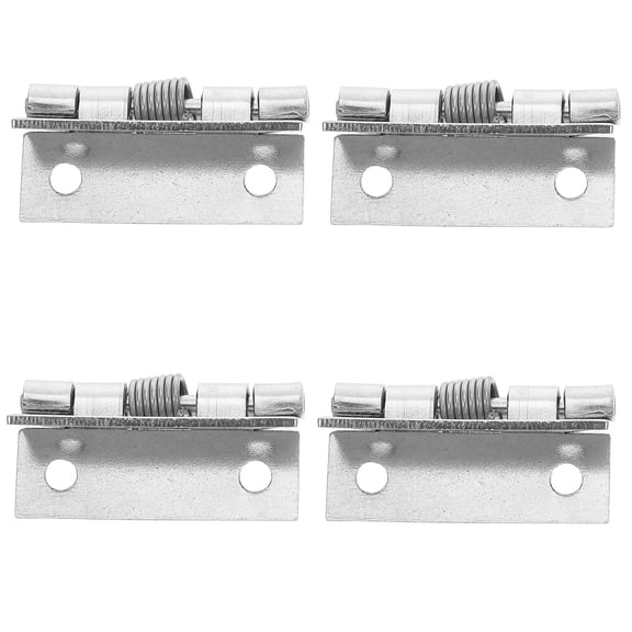 OFFIGAM Set of 4 Stainless Steel Spring Hinges, Scratch Resistant, Door Hardware for Kitchen and Wardrobe Doors, Finish