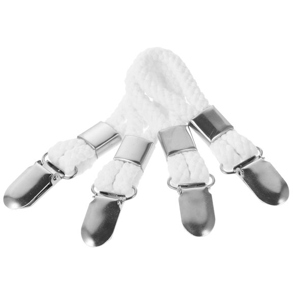 OFFIGAM 4Pcs Tea Towel Clips with Rope Loop Metal Clips for Bathroom Kitchen Use Multi Color
