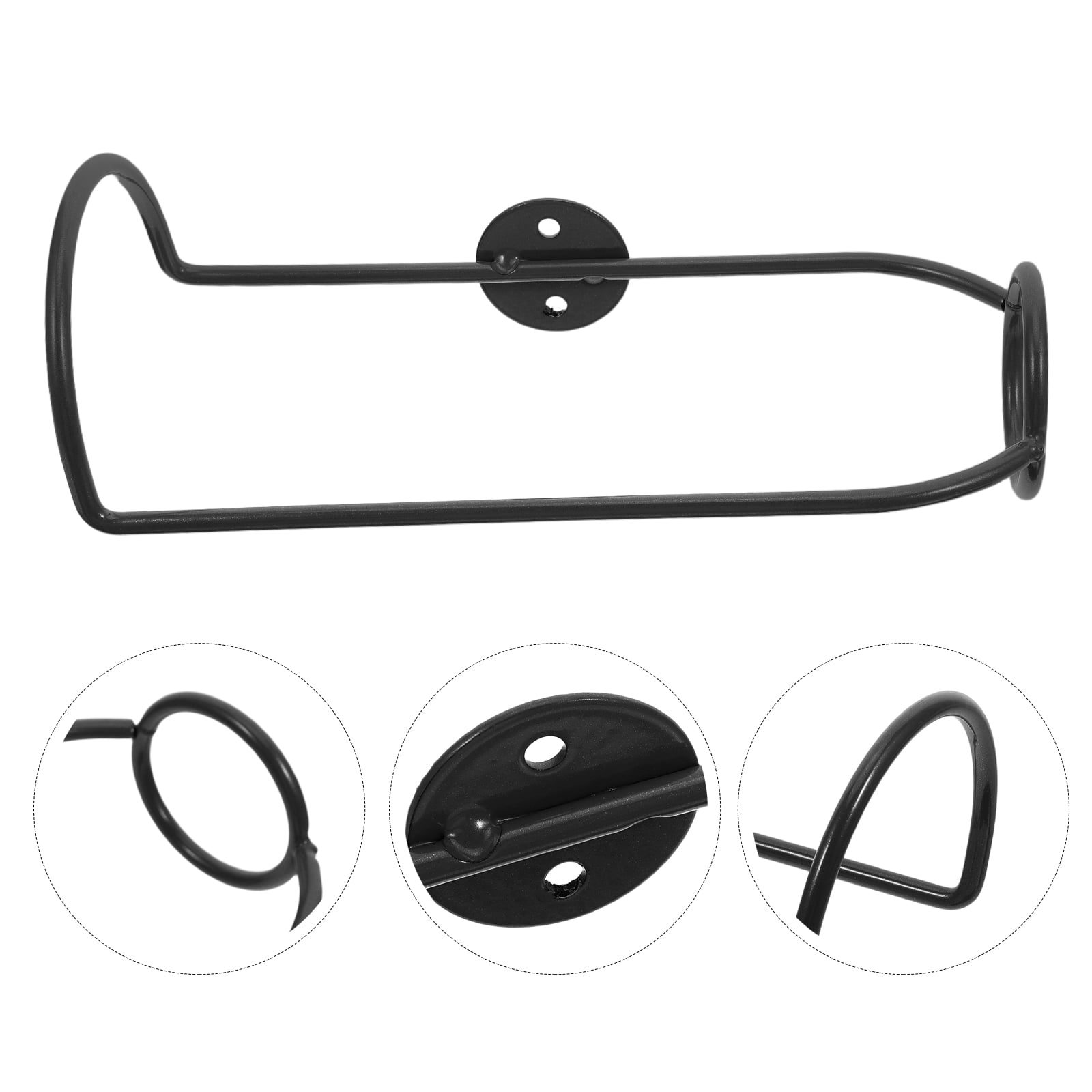 OFFIGAM 4-Piece Wall Mounted Wine Bottle Holder Metal Rack for Storage ...