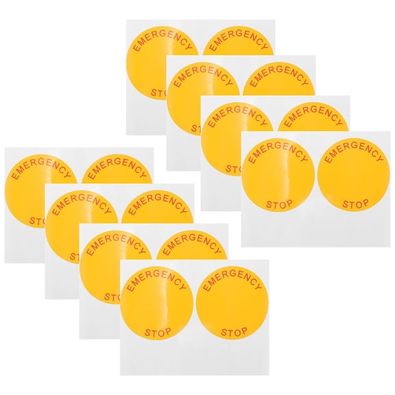 OFFIGAM 4-Pack Emergency Warning Signs with Red Letter Safety Alerts for Operator Equipment Use and Workplace Safety