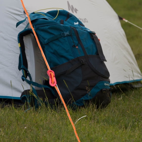 OFFIGAM 4-Pack Orange Camping Ropes with Buckles, Adjustable Reflective Tent Tie-Downs, Windproof Canopy Guy Lines for Outdoor Use
