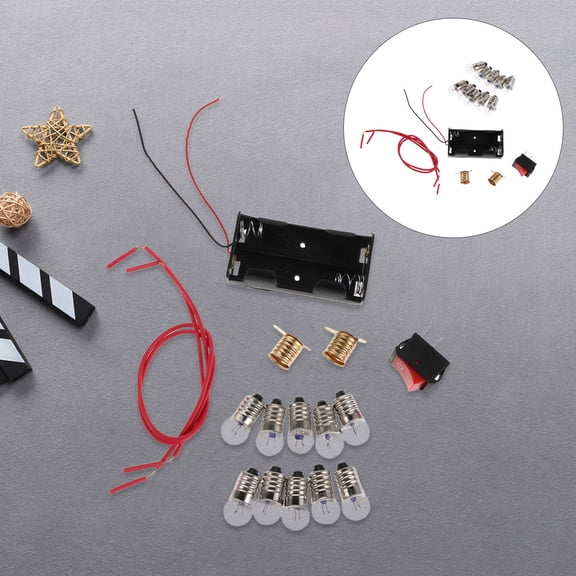 OFFIGAM 4Sets Science Circuit Kit with Small Bulbs Holder for Practical Electricity Lessons