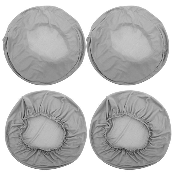 OFFIGAM 4pcs Elastic round Stool Seat Cover Polyester Dustproof Slipcover