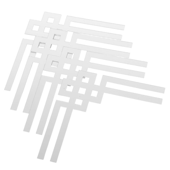 OFFIGAM 4pcs Mirror Wall Stickers: Corner Acrylic Mirror Edge Decals For Home Furnishing Peel And Stick Living Room Bathroom Bedroom Wall Decoration