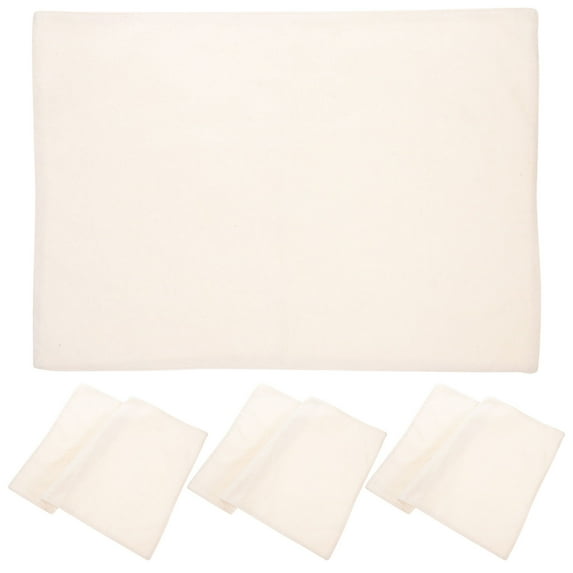 OFFIGAM Washable Beige Linen Dining Table Place Mats with Non- Backing, and Easy to Clean