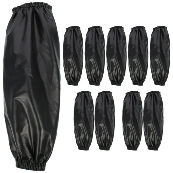 OFFIGAM 5 Pairs Heat Resistant Arm Guards for Work Black PU Protector