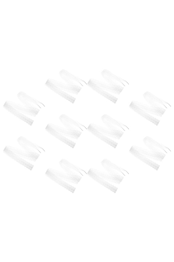 5 Pairs Lace Ribbon Laces for Women with Enhanced Footwear Style in White