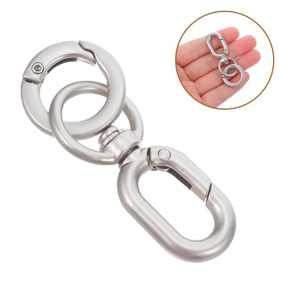 OFFIGAM 5-Pack Spring Loaded Lacquered Keyrings with Rotational Mechanism for Outdoor and Everyday Use