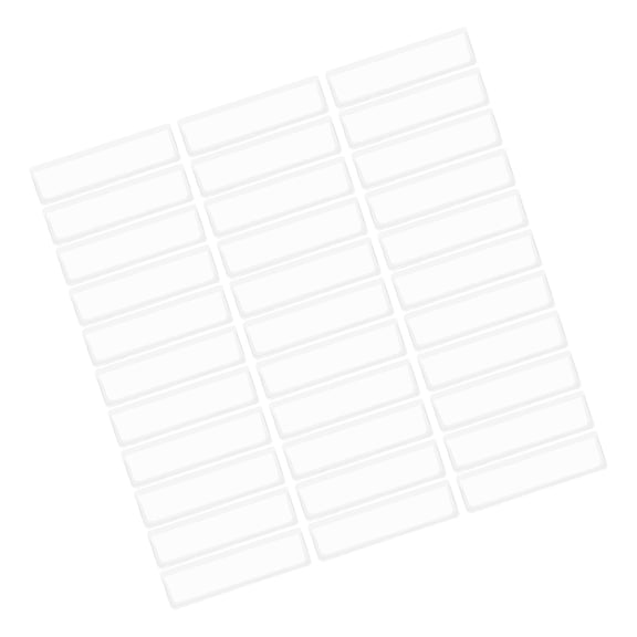 OFFIGAM 50Pcs Clear Self Adhesive Label Holders Plastic Pockets for Organizing Bins Shelves Files