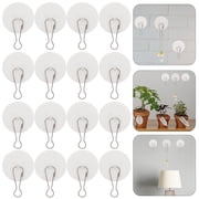 OFFIGAM 50 Sets Clear Adhesive Ceiling Hooks White Strong Load Bearing for Hanging Decorations and Lightweight Items