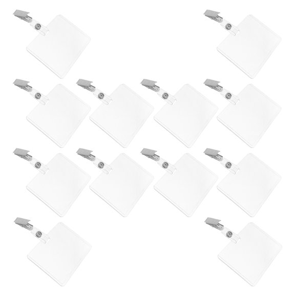 OFFIGAM Waterproof Id Badge Holder Clear Display Lightweight Clip Attachment 50Sets