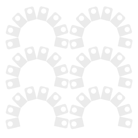 OFFIGAM 500Pcs Clear Hanging Tabs with Strong Adhesive for Retail Display Plastic Hooks