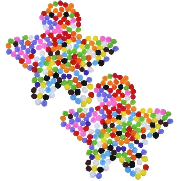 OFFIGAM 500pcs Assorted Color Pom Poms for Crafts, Handmade Projects, Shoes, Decorations and Fun