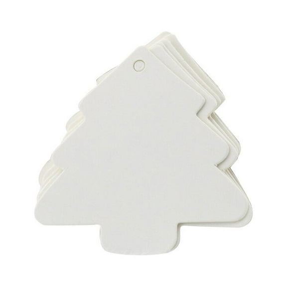 OFFIGAM White Christmas Tree Tags Durable Blank Design for DIY 50Pcs