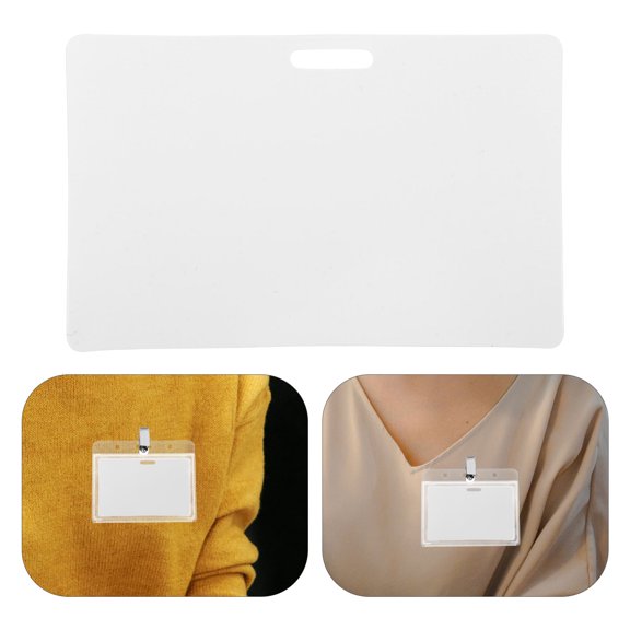 OFFIGAM 50Pcs Blank Employee Id Cards with Slot Punch for Office Access Control Badges