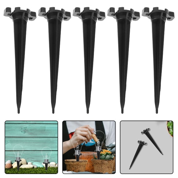 OFFIGAM Black Plastic Solar Light Stakes Easy Installation for Gardens