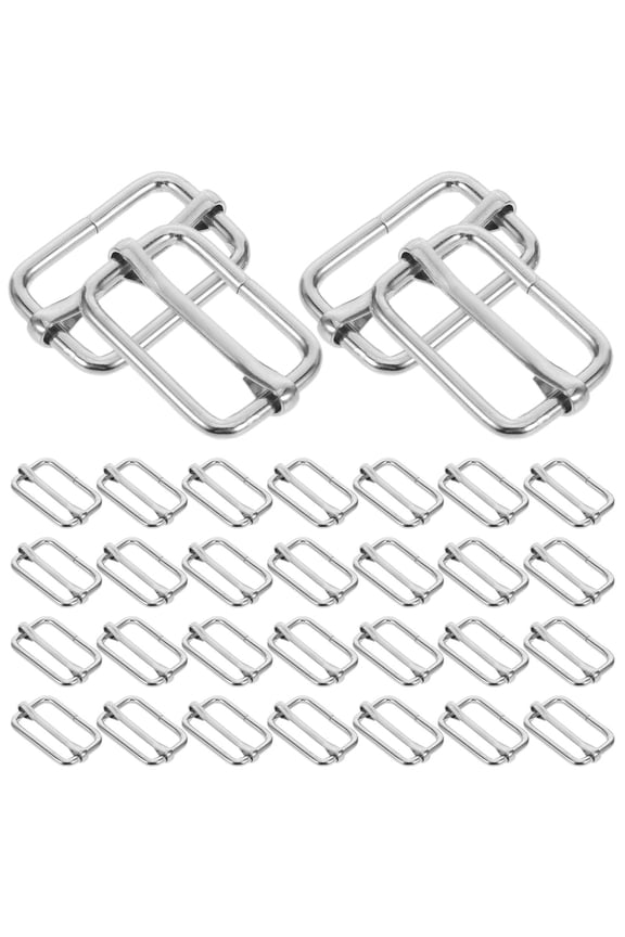 50Pcs Iron Metal Slide Buckles Adjustable Strap Buckle Replacement for Purses