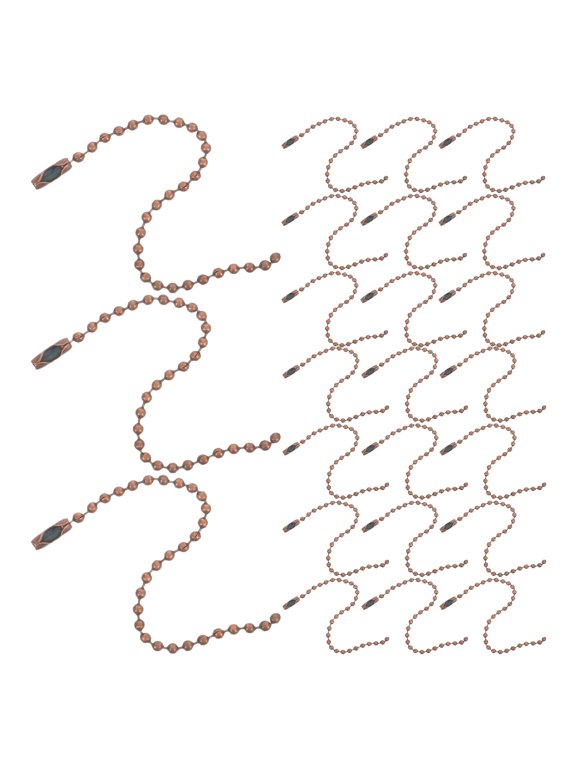 50Pcs Metal Bead Chain Connector Clasp in Ancient Red for Decorative Hanging and Keychain Accessories