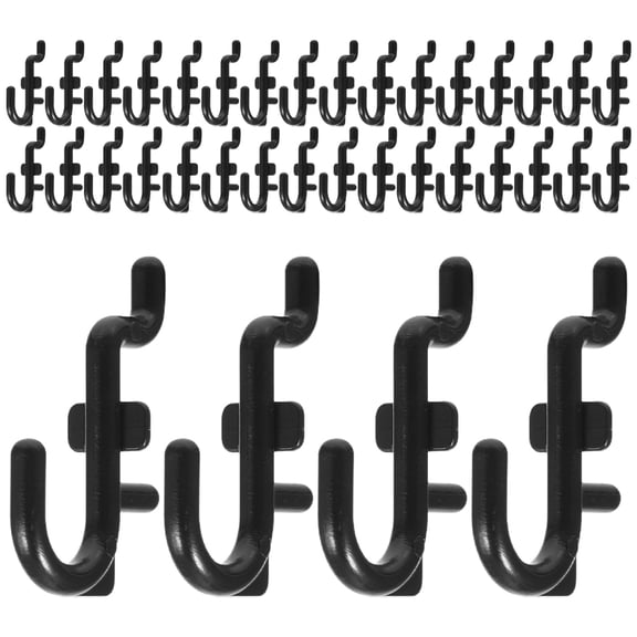 OFFIGAM 50Pcs Outdoor Pegboard Hole Hooks Plastic Utility Hooks for Workshop Walls