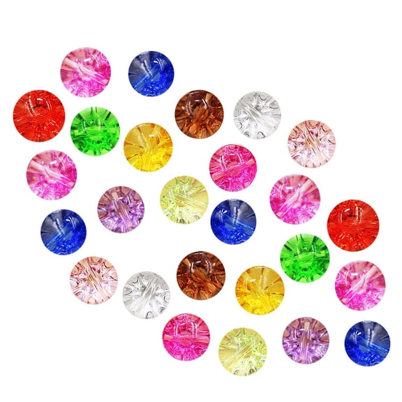 OFFIGAM 50Pcs Pink Resin Round Shirt Button for Sewing Projects Clothing
