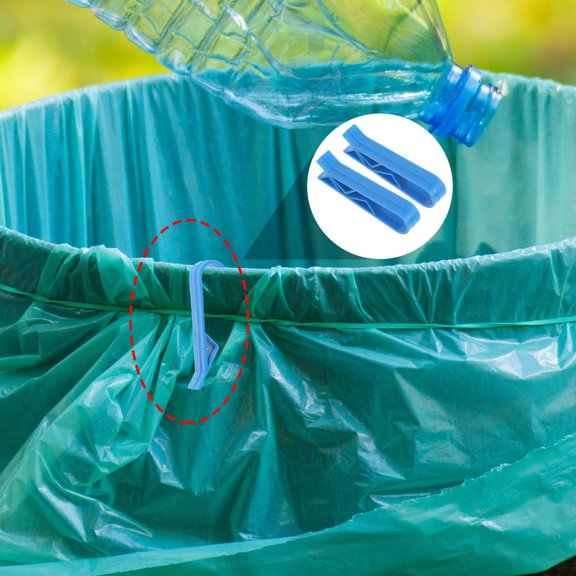 OFFIGAM Plastic Waste Basket Bag Clips for Garbage Bag Fixing 50 Pieces