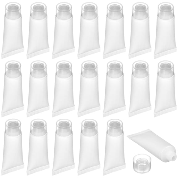 OFFIGAM White Refillable Lotion Bottles Travel Dispenser for Shampoo Face Wash 50Pcs