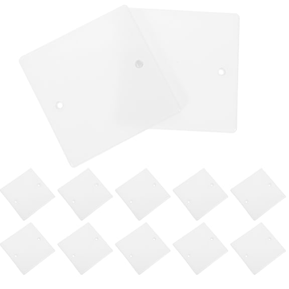 OFFIGAM 50Pcs Flame Retardant Ceiling Cover Plates White Rectangle Electrical Box Covers