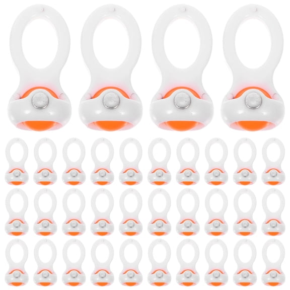 OFFIGAM Beige Plastic Curtain Track Roller Pulley System with Smooth Hooks and Enhanced Weight Support for Home Use, 50pcs