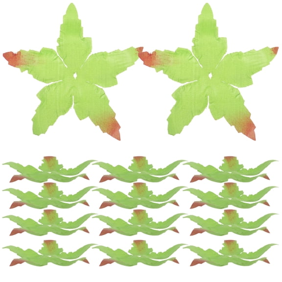OFFIGAM 50pcs Flower Sepals for Fake Roses Made from Green Fabric for Crafts
