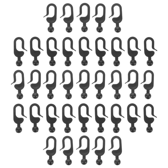 OFFIGAM 50pcs Hooks For Tarp Black Plastic Tent Sunshade Clips For Outdoor Camping Gear