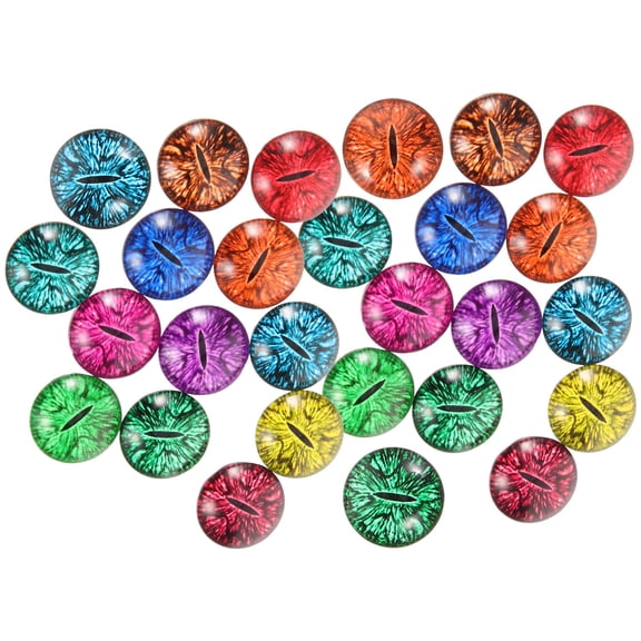 OFFIGAM 50pcs Assorted Color Realistic Glass Eyes for Crafts, Handicraft Projects, and Educational Classroom Activities