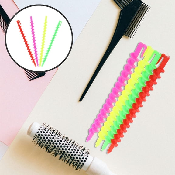 OFFIGAM 52Pcs Spiral Hair Curlers For All Hair Types Hair Shaping Tool For Professional Salon Use Assorted Color