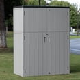 thumbnail image 1 of OFFIGAM 57CuFt Vertical Resin Storage Shed Waterproof Garage Garden Pool Bike 51.57x27.56x68.9in, 1 of 8