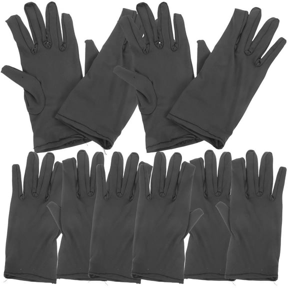 OFFIGAM 5 Pairs Grey Garden Work Gloves for Gardening, Weeding, Planting, Outdoor Yard and Landscaping Use