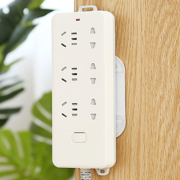 OFFIGAM 5Pcs Adhesive Cable Holder No Drill Socket Fixator Space Saving Organizer for Desk