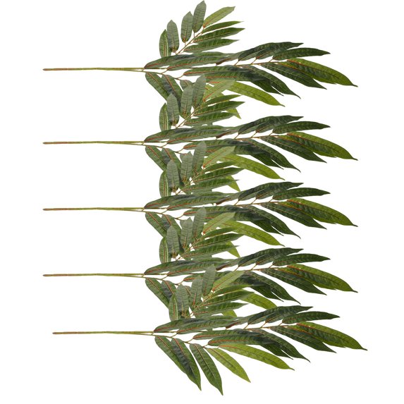 OFFIGAM Set of 5 Artificial Willow Leaf Branches Green Faux Twigs for Home, Living Room, Bedroom, Office Decoration