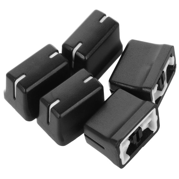 OFFIGAM 5Pcs Black Fader Caps Replacement for Console Mixer Potentiometer with Compact Design