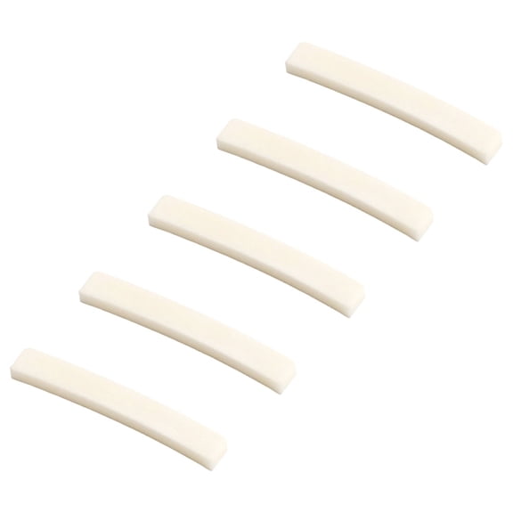 OFFIGAM 5-Pack Bone Saddle Blanks Ivory for Acoustic Guitar String Support and Upgrade Accessories