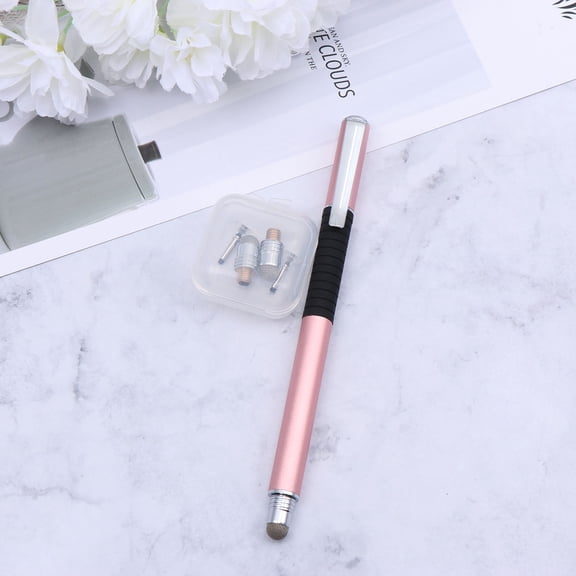 OFFIGAM 5Pcs Computer Capacitive Pens with Premium Metal and Round Silicone Disc Tips for Precision